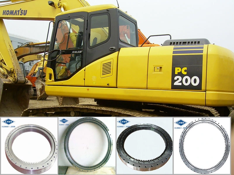 Komatsu Excavator Slewing Ring Bearings Gear Quenched Bearing Ball Bearing Turntable Bearing PC200-6