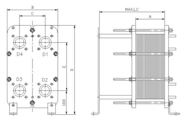 Ts6m Titanium Plate Heat Exchanger, Phe, Heat Exchanger