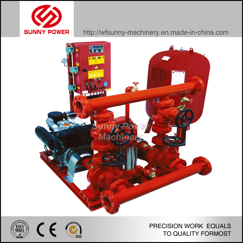 3inch 15kw Fire Pump Unit with Jocky Pump and Pressure-Tank