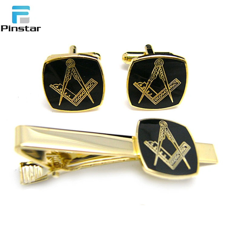 Pinstar Gold Plating Masonic Freemason Men's Gold Cufflinks