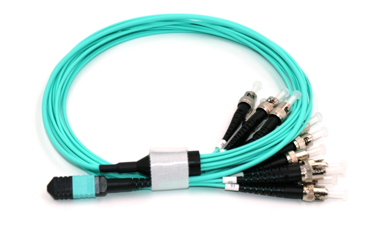 MTP/MPO-FC Om3 Round Cable Fanout 2.0mm Optical Fiber Patch Cable