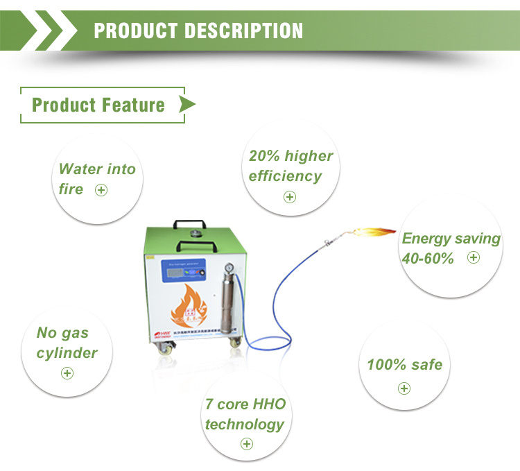 Oxyhydrogen Generator Flame 1000L/H for Air Conditioning and Heat Exchangers Welding