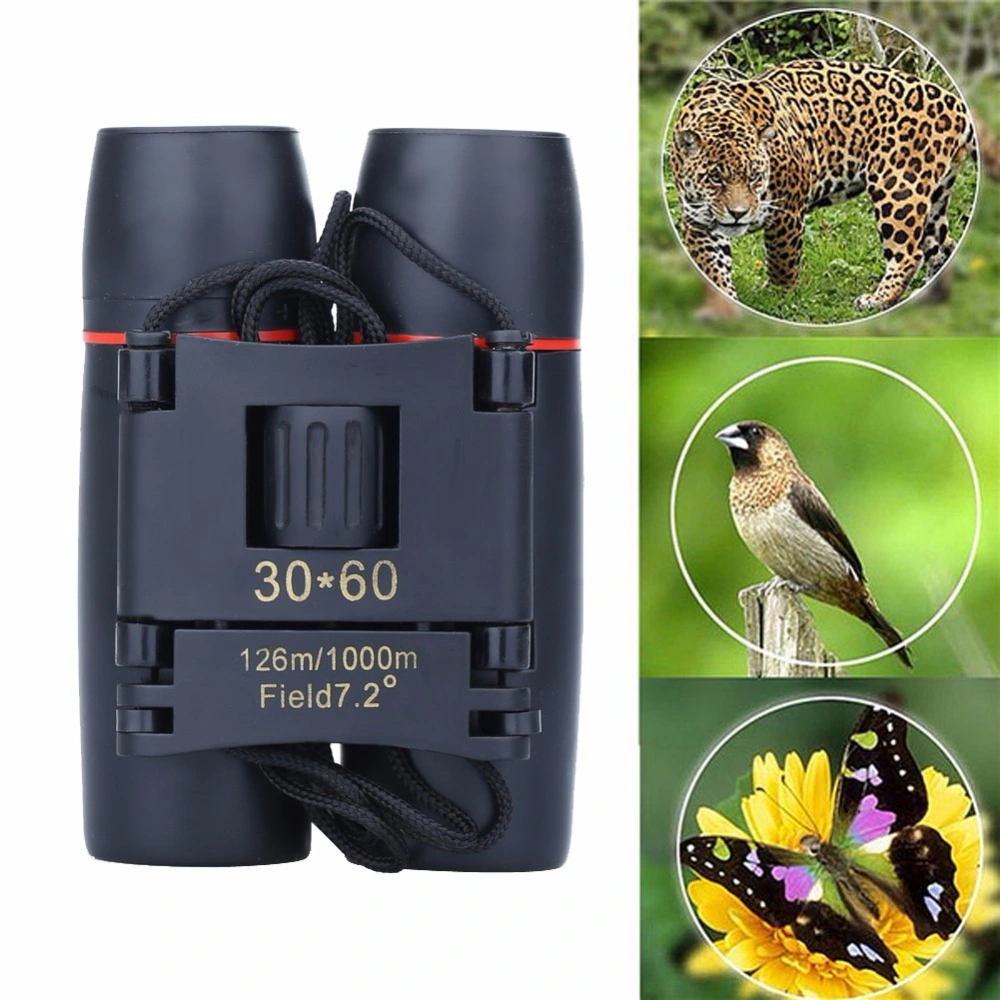 Long Range 30X60 Compact Zoom Binoculars Folding HD Powerful Mini Telescope