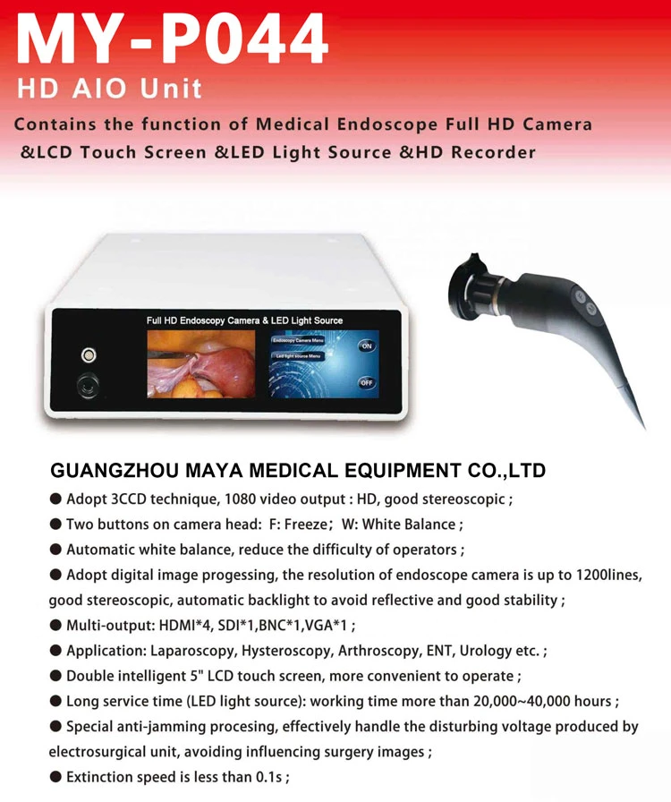 My-P044 Medical Device Portable Full HD Endoscope Camera and Endoscopy LED Light Source
