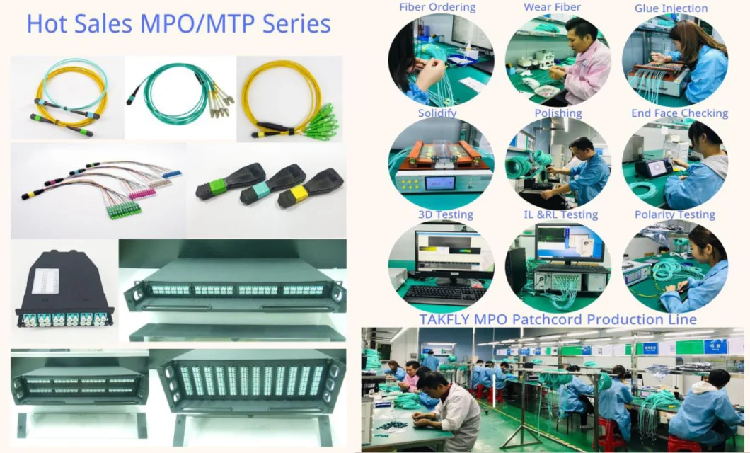 Singlemode Multimode 24 Cores MPO MTP Fiber Optic Trunk Cable