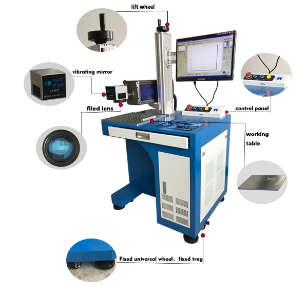 30W CO2 Laser Printer/Laser Marking Machine/CO2 Laser Printer for Food/Daily Cleaning Supplies Packaging