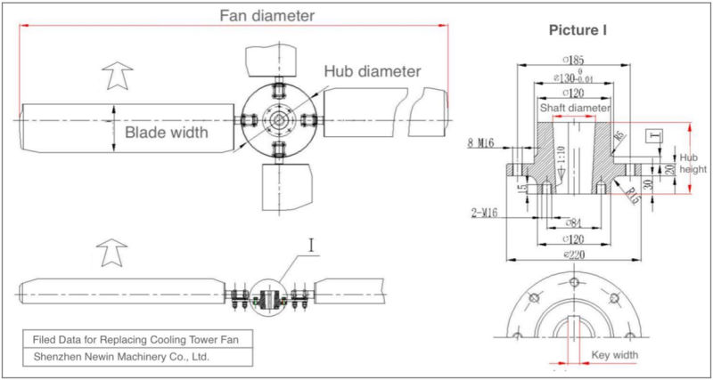 Low Noise Cooling Tower Fan Aluminum Alloy