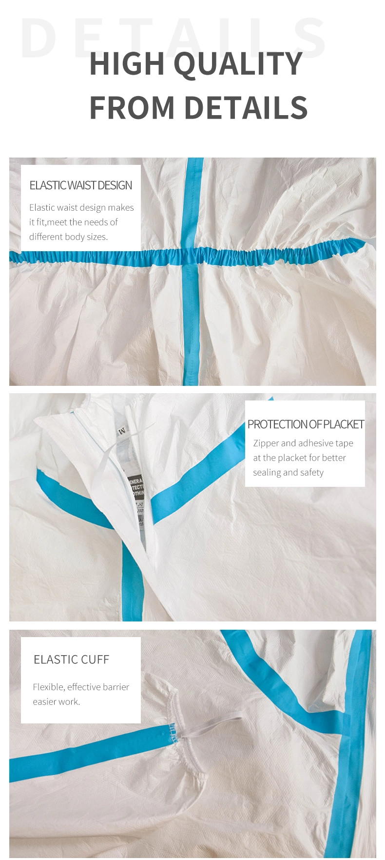 Disposable Protective Suit for Medical Disposable Medical Protective Suit Clothing Factory Direct Supply