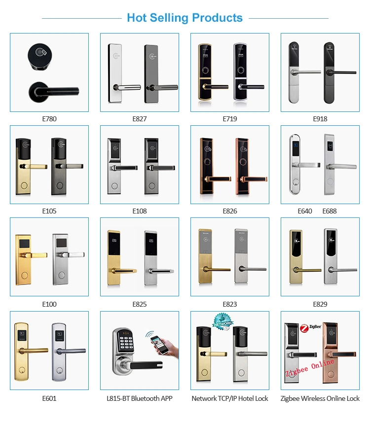 E825 Low Consume RFID Smart Hotel Room Door Lock System Hotel Lock System