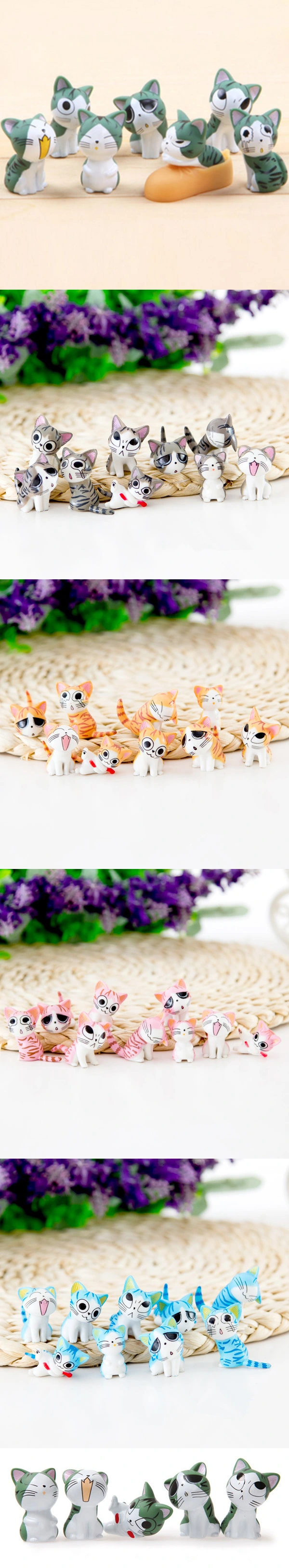 Cartoon Cheese Cat Series Plastic Figure Toys