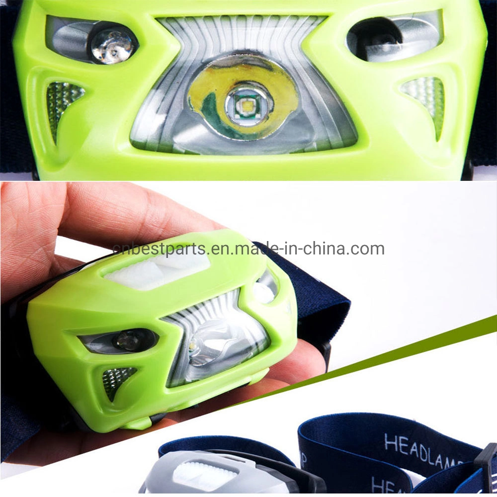 USB Rechargeable Headlight Head Torch White Red Light COB LED Headlamp