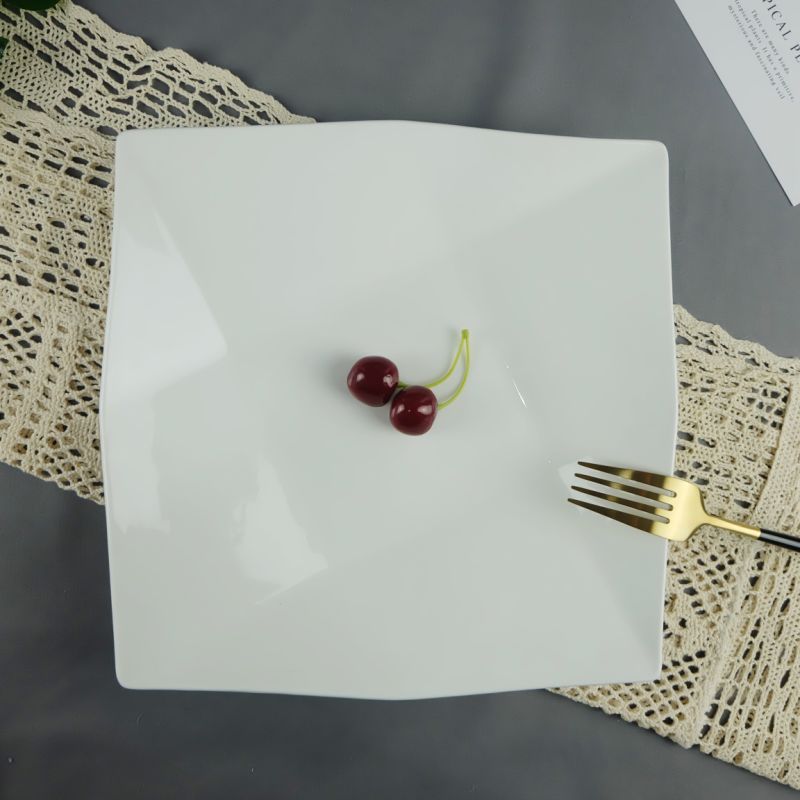 Hot Round Porcelain Flat Plate for Hotel and Restaurant
