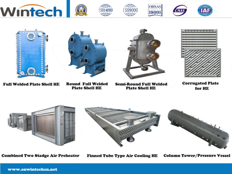 Stainless Steel Plate and Shell Heat Exchanger Used as Evaporator and Condensor