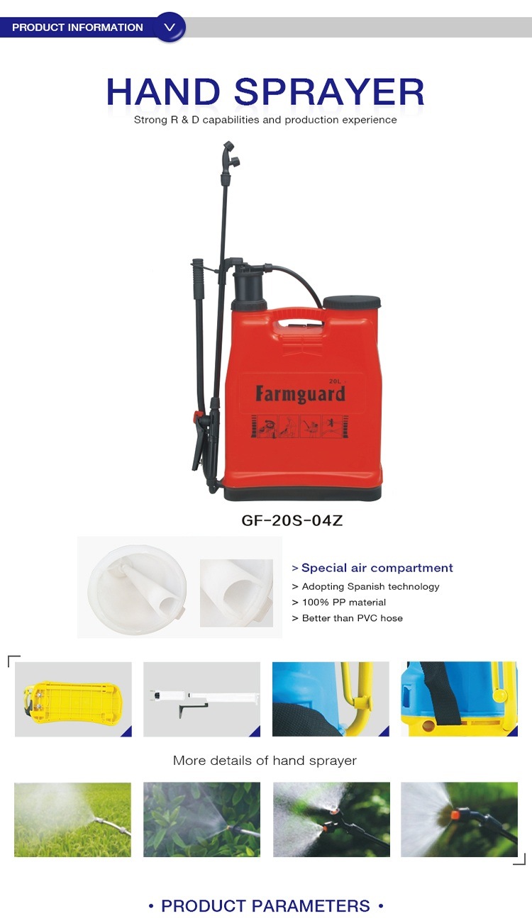 New Design 20 Liter Agriculture Knapsack Sprayer Manual Sprayer Pulverizador Manual Compressed Air Pressure Sprayer