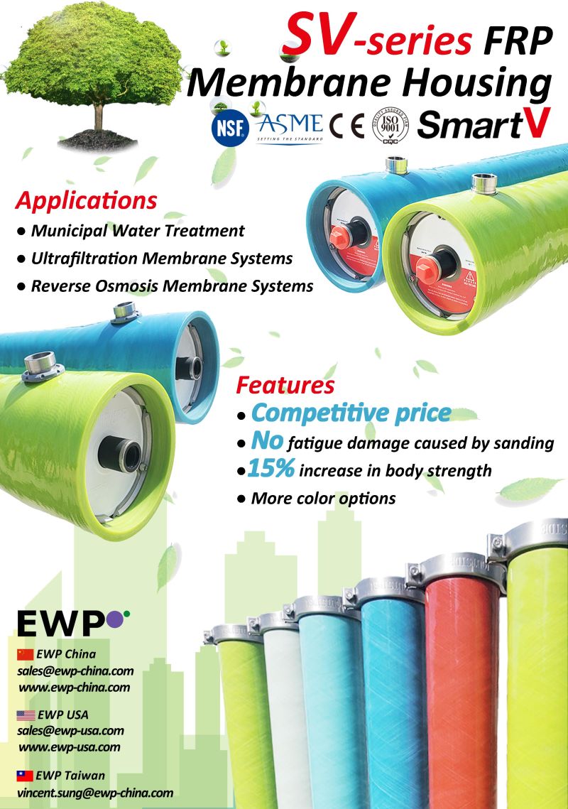 Competitive Price ISO Certified FRP Membrane Housing Pressure Vessel