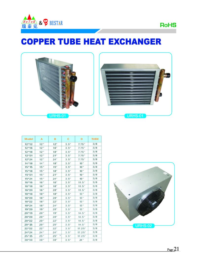 Aluminum Fin Type Heat Exchanger for Air Conditioner