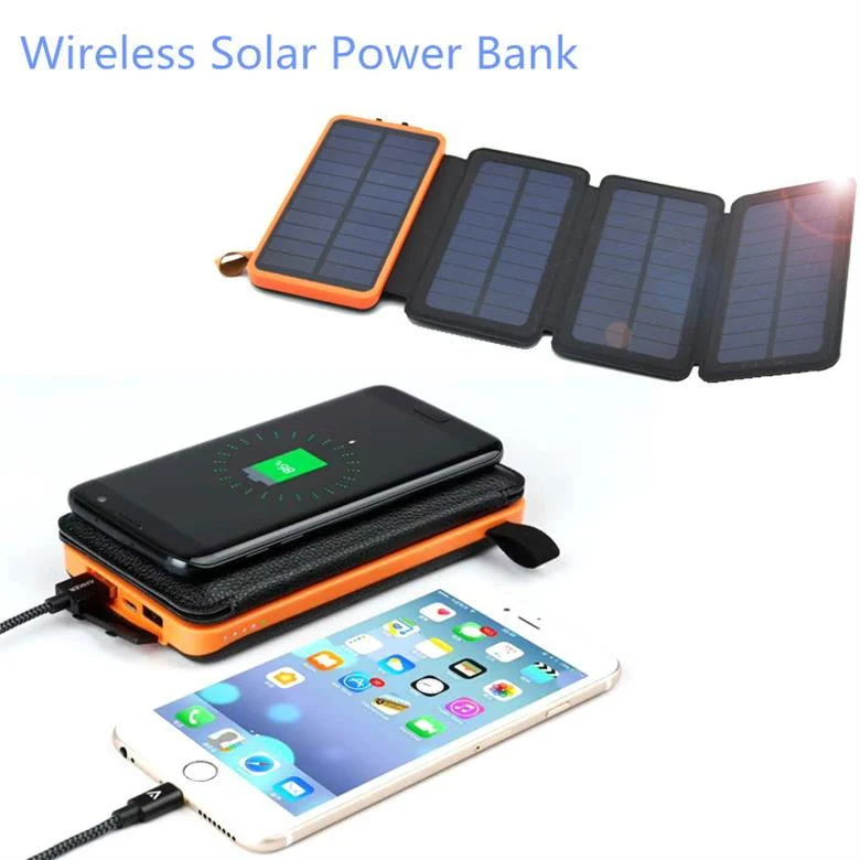 High Quality Solar Charger 10000mAh Waterproof Power Bank with Flashlight