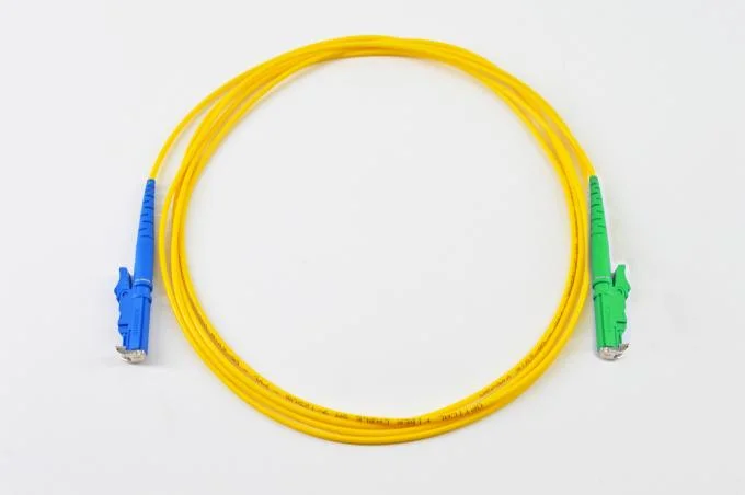 Optical Fiber Durable Fiber Optical Patch Cord E2000/APC E2000/Upc Low Smoke Zero Halogen Jacket