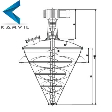 Dsh Series Screw Conical Mixer Rotary Blender for Fungicide