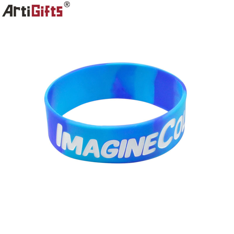 Silicone Wristband with Different Shape Like Half Round Shape
