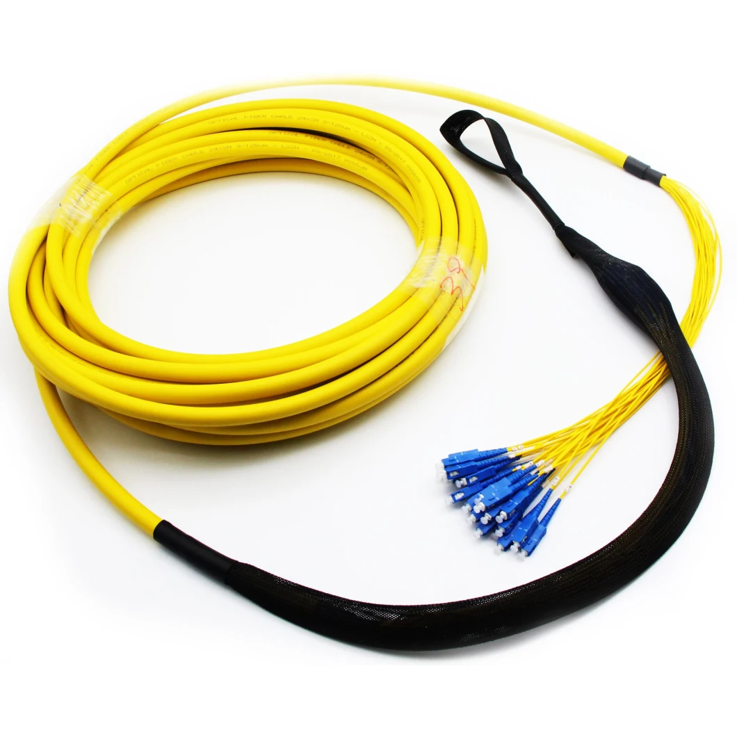 Chinese Factory Clean Endface 24 Core Sc Sm Upc Optical Fiber Patch Cord