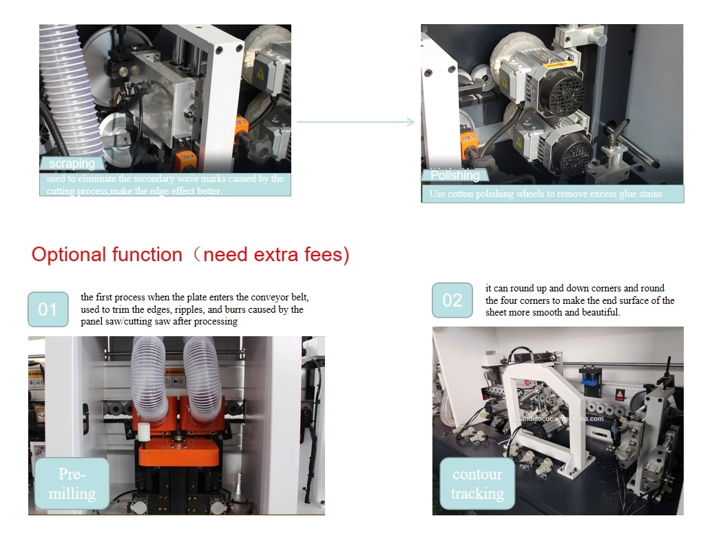 Panel Furniture Automatic Edge Banding Machine Fully Automatic Tracking Chamfer Edge Banding Machine Cabinet Closet Door Corner Rounding Machine