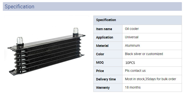 Universal Oil Cooler 7 Row 10an Trust Transmission Oil Cooler