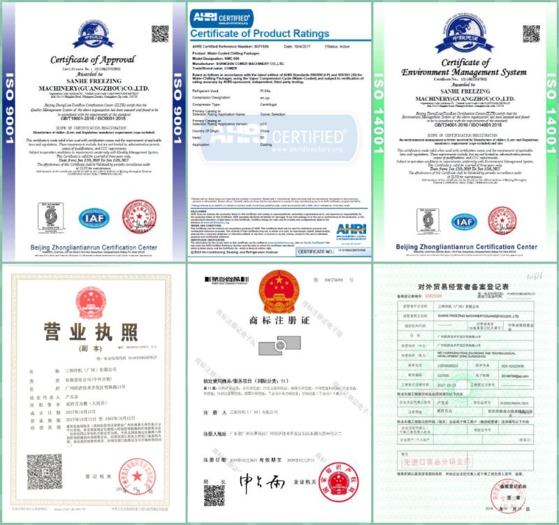 35ton Air Cooling Scroll Compressor Water Cooled Chiller Machine