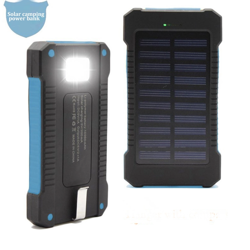 20000mAh Portable Waterproof Wireless Solar Charger with LED Flashlight for Cell Phone, Solar Panel Charging