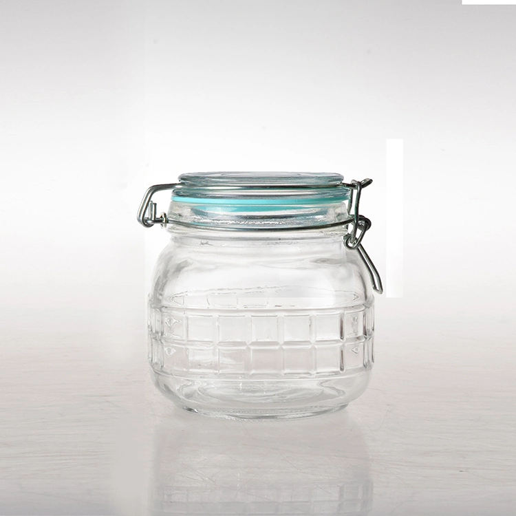 Good Grade Glass Food Storage Jar in Bulk Glass Containers with Airtight Ceramic Seal Lid