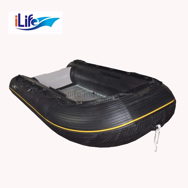 Ilife 3m PVC/Hypalon Inflatable Rescue Fishing Rubber Boat with Aluminum/Drop Stitch Air/Plywood Floor