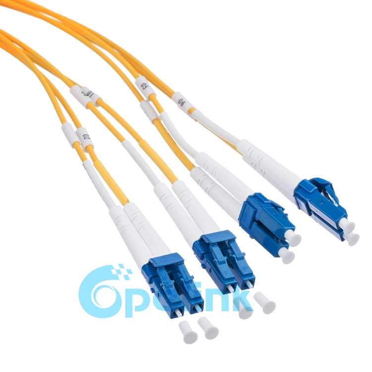 MTP/MPO-LC Round Fiber Cable Fanout 2.0mm Singlemode Fiber Optic Patch Cable