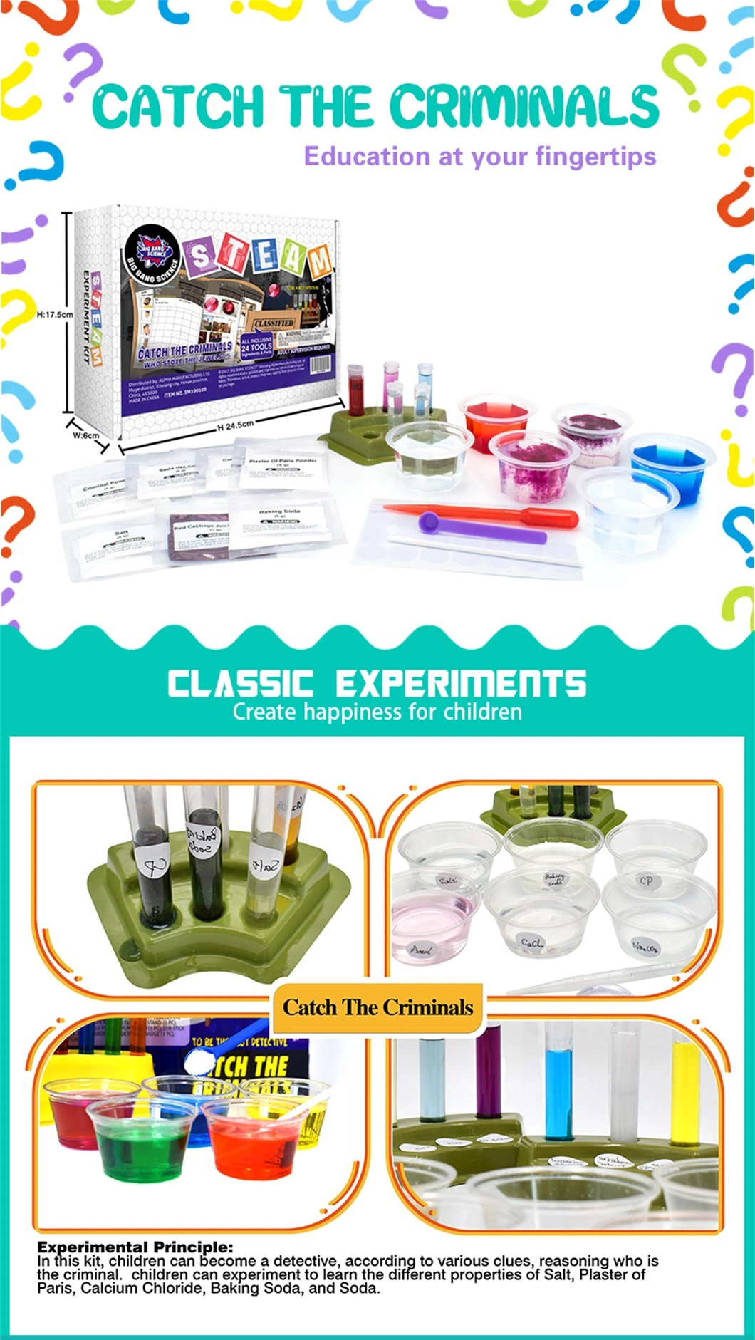 Catch The Criminals Science Toy Role-Play Toy Science Kit