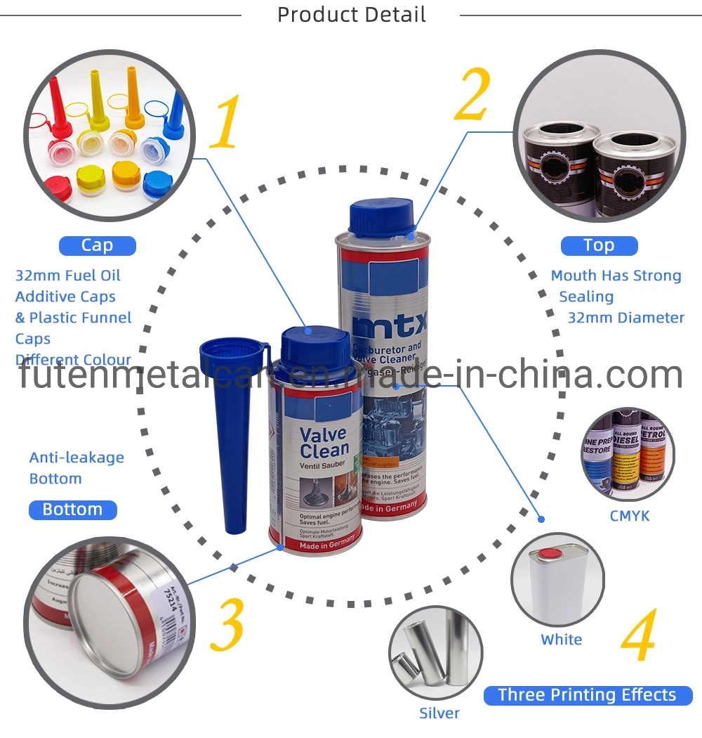 Empty Automatic Gear Cleaner Tin Can for Motorbike Oil Additive
