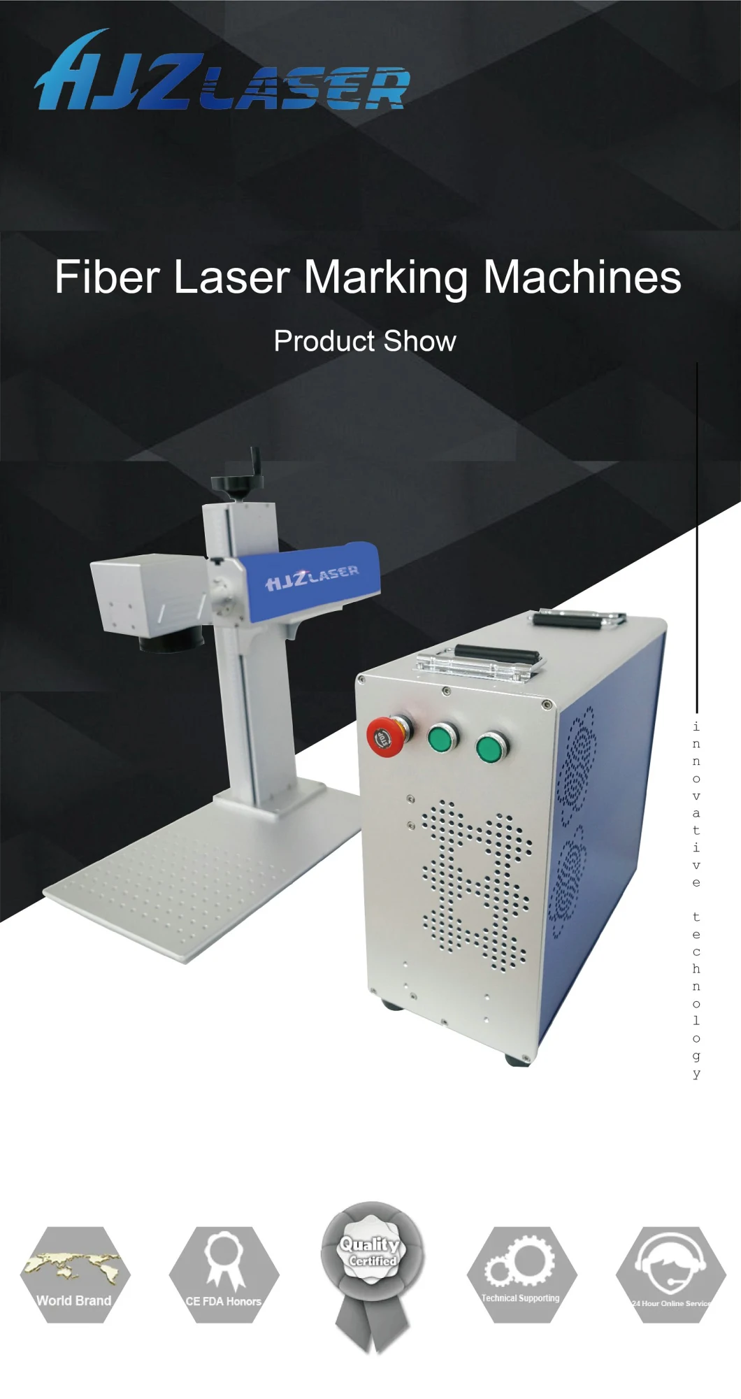 Optical Fiber Laser Marking Printing Machine Used Hand-Held Optical Beam Path