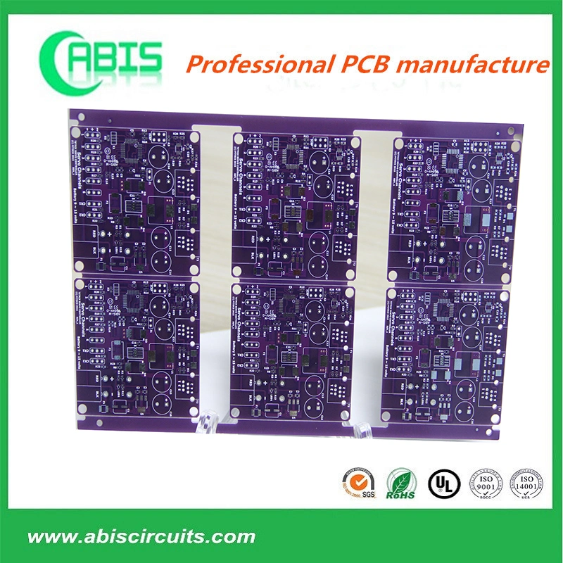 Purple Solder Mask Printed Circuits Board PCB Fabricator in Shenzhen