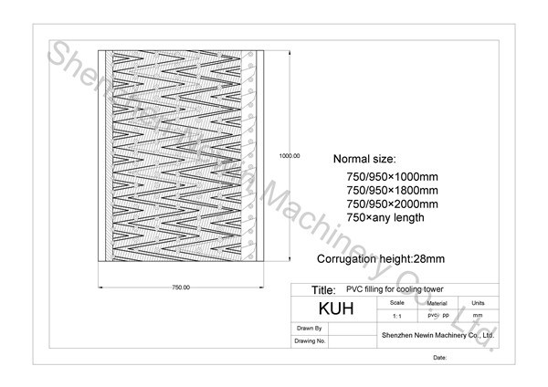 Newin Kuh Series PVC/ PP Cooling Tower Filler