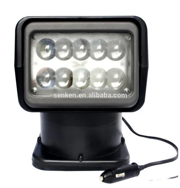 Bright 12V/24V IP65 Rotating and Remote Control LED Searchlight