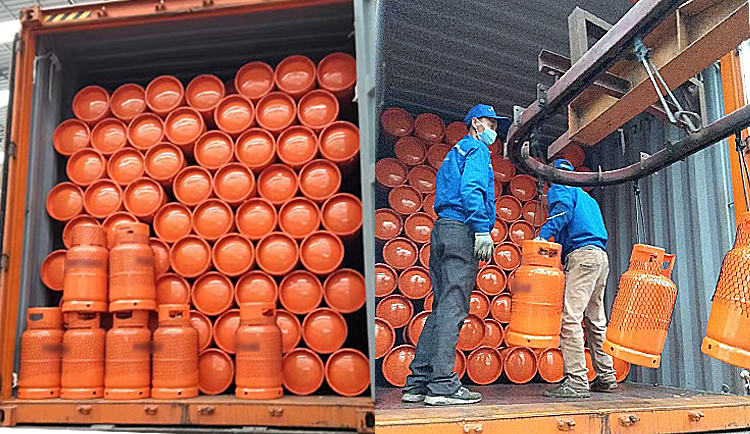 Horizontal Pressure Vessel LPG Gas Cylinder Bottles Under 2kg Pressure Vessel