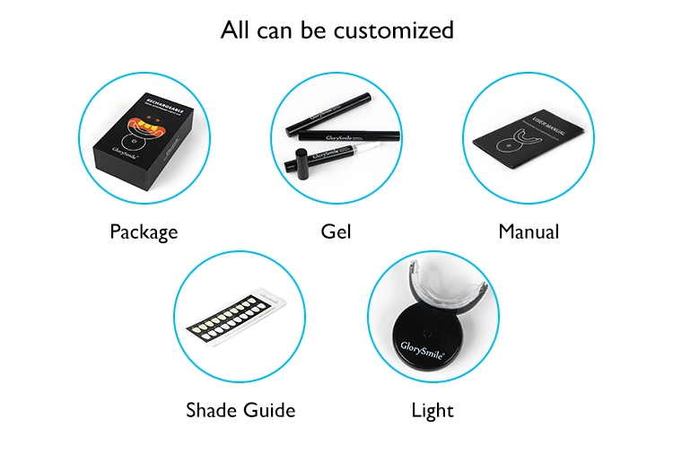 New Patented Wireless Recharge Teeth Whitening LED Light&Gel Pens Home Kit