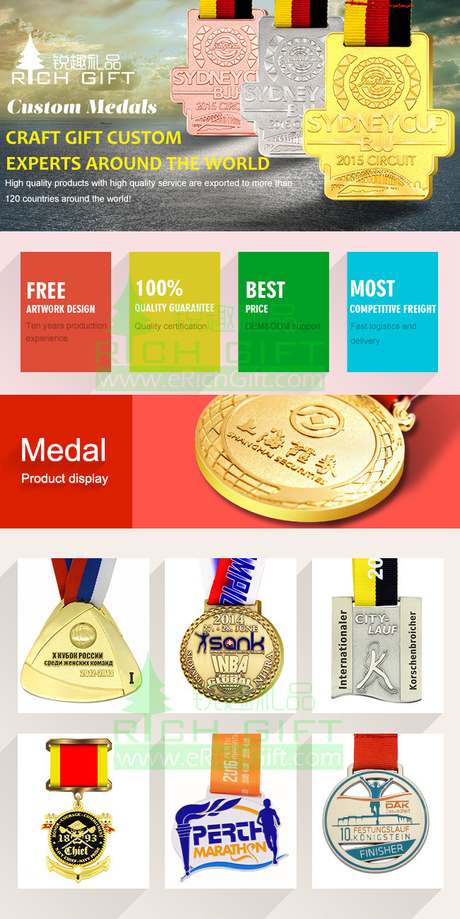 Round Shape Medal with Antique Bronze Plating with Customized Design