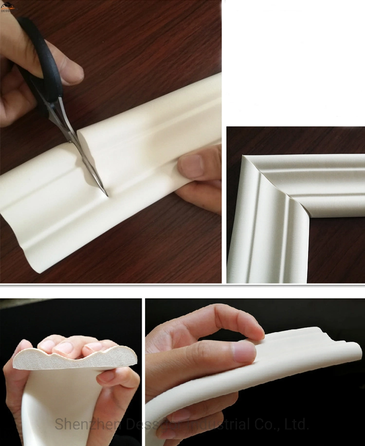 Foam Seal Strip Rubber Excluder Rubber Weatherstrip Decorative Bar Excluder Strip Self-Adhesive Waistline Wall Sticker