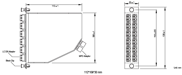 Lgx Cassette for MPO/MTP Fiber Optic