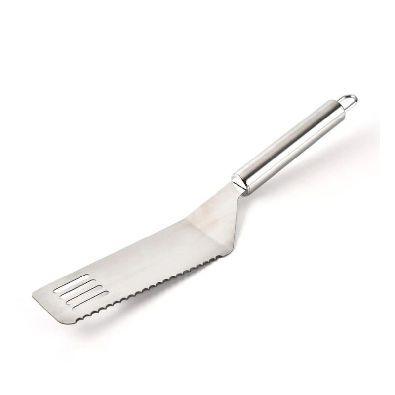 Pie Server Spatula Cutter Kitchen Food Spatula Turner with Fine Serrated Edge, Stainless Steel Cut and Server Spatula, Baking Cooking Utensil Esg12128