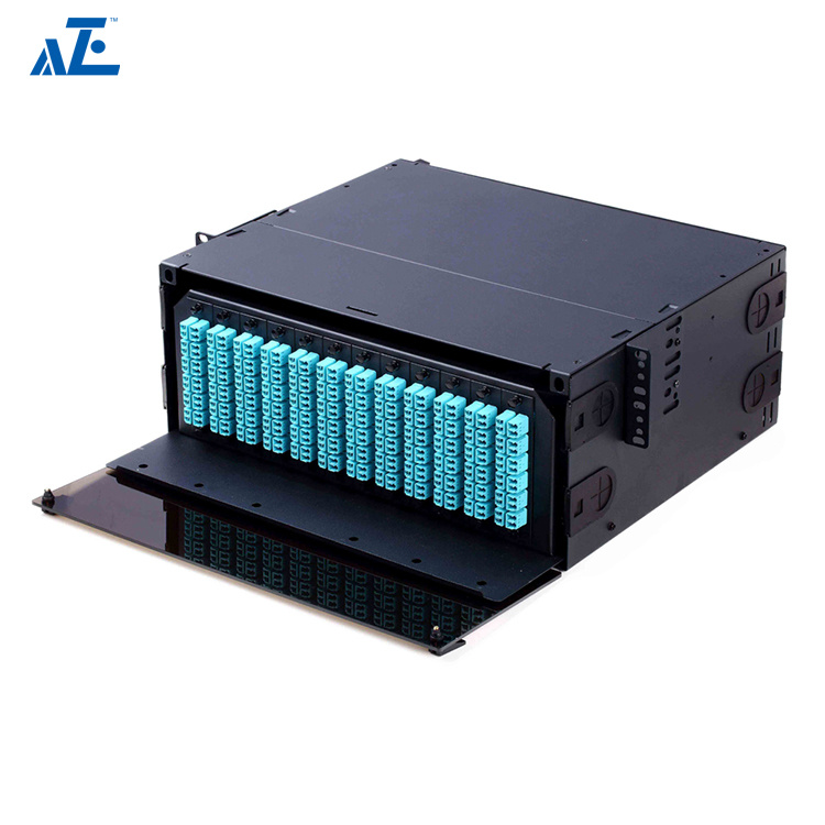 Aze 144 Port Fiber Optic Patch Panel 4u ODF Rack Mount Sliding Patch Panel-Of4umapanel12