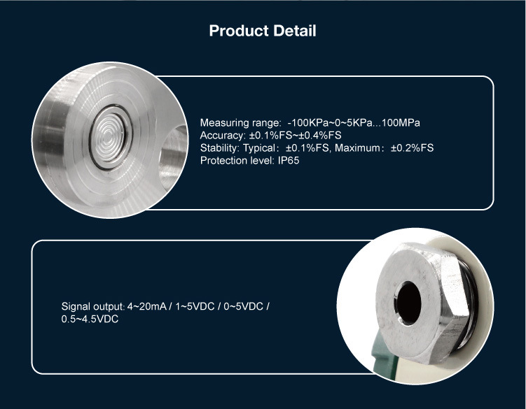 Pressure Tank Industry Water-Pipe Pressure Transducer / Sensor (JC625 -19)