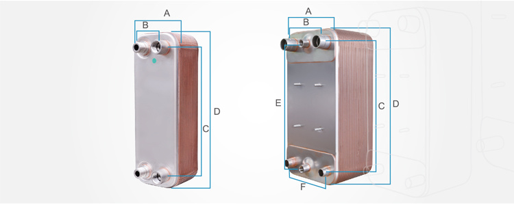 CB200 Replacement Copper Brazed Plate Heat Exchanger Condenser Evaporator for Heat Pump System Zl200