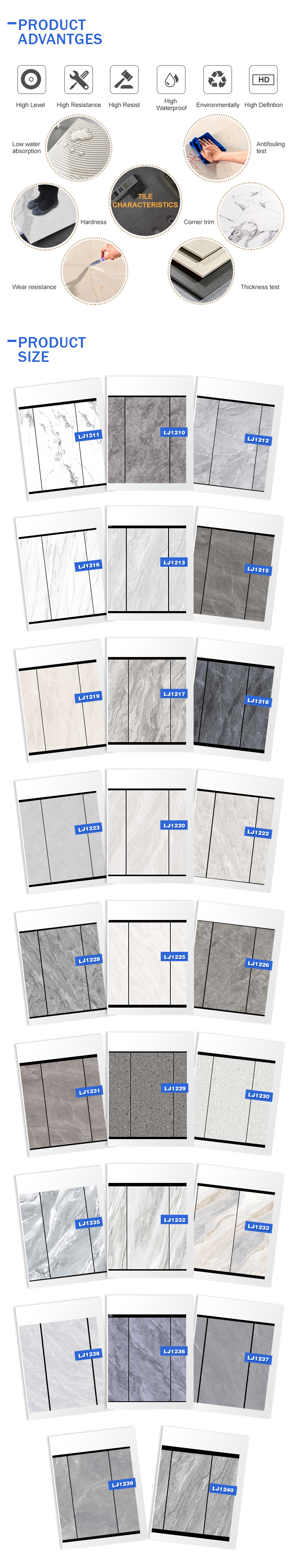 Chinese Suppliers Full Body Marble Full Polished Glazed Tiles
