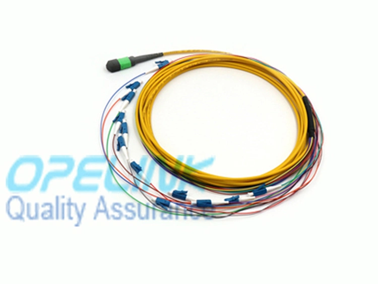 MTP/MPO-LC Round Fiber Optic Cable Fanout 0.9mm Fiber Optic Patchcord
