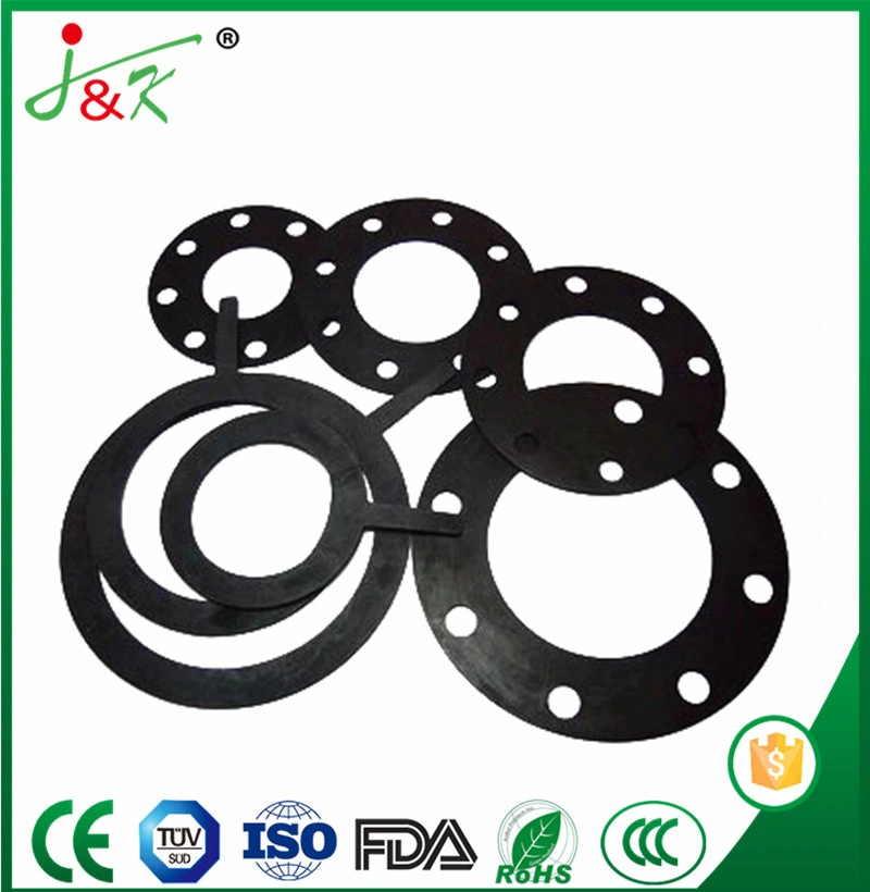 Round Flat FKM Rubber Gasket for Sealing and Protecting